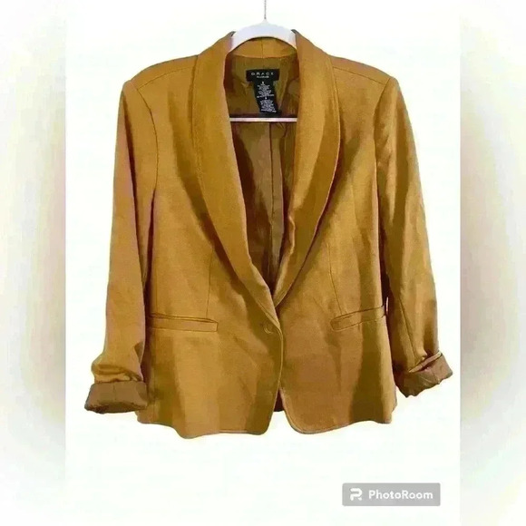 Grace Women's Camel Blazer - Picture 1 of 6